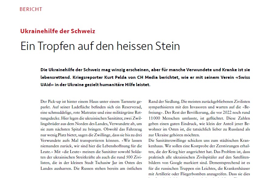 Ein Tropfen auf den heissen Stein